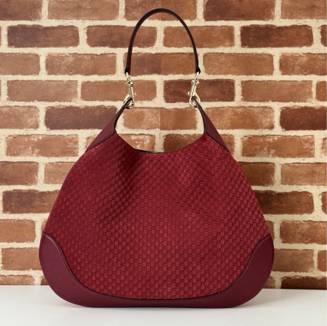 Gucci 구찌 Body GG 자카드 레더 라지 숄더백 버건디 5