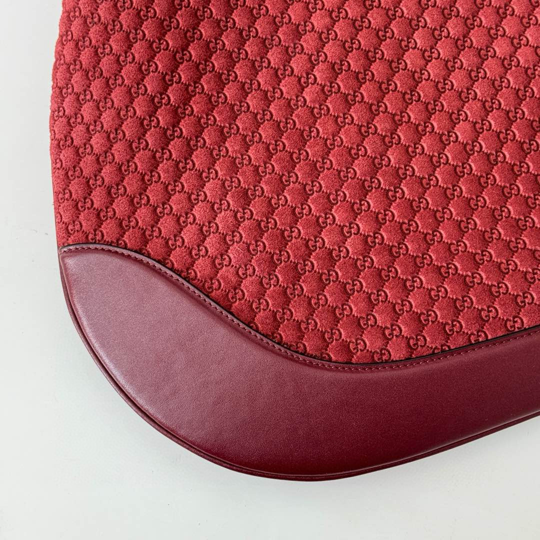 Gucci 구찌 Body GG 자카드 레더 라지 숄더백 버건디 6