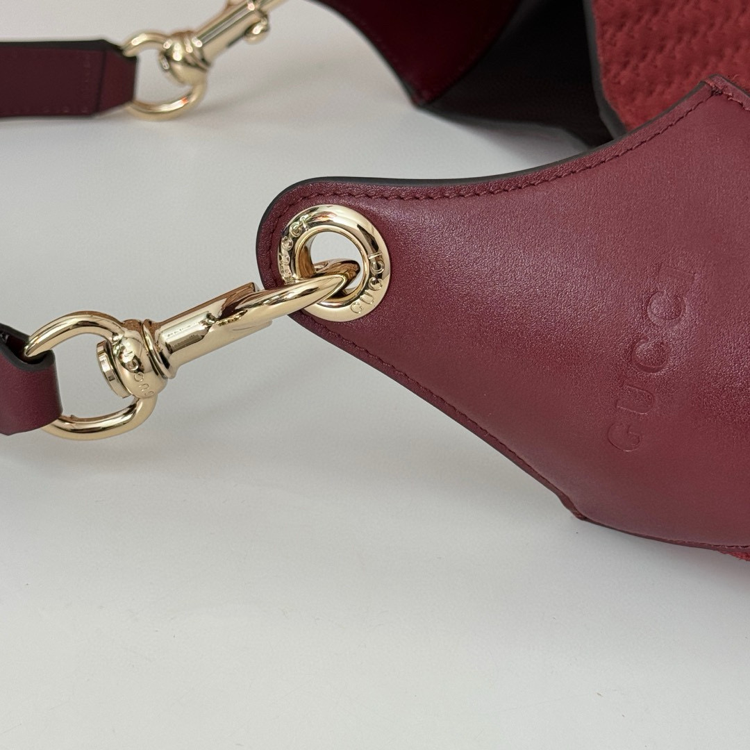 Gucci 구찌 Body GG 자카드 레더 라지 숄더백 버건디 7