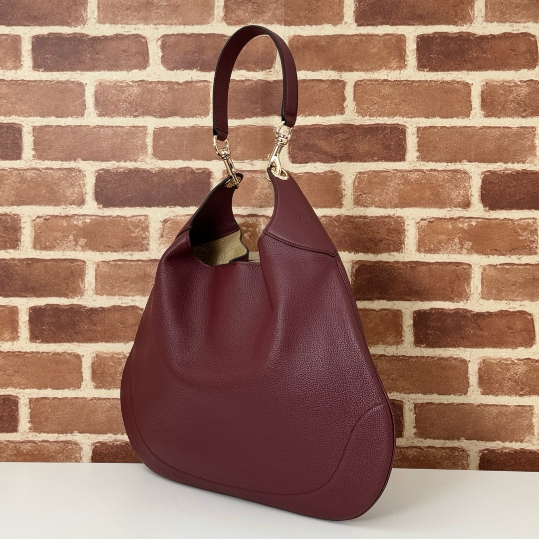 Gucci 구찌 Body 더블 락 라지 와인 레더 숄더백 15