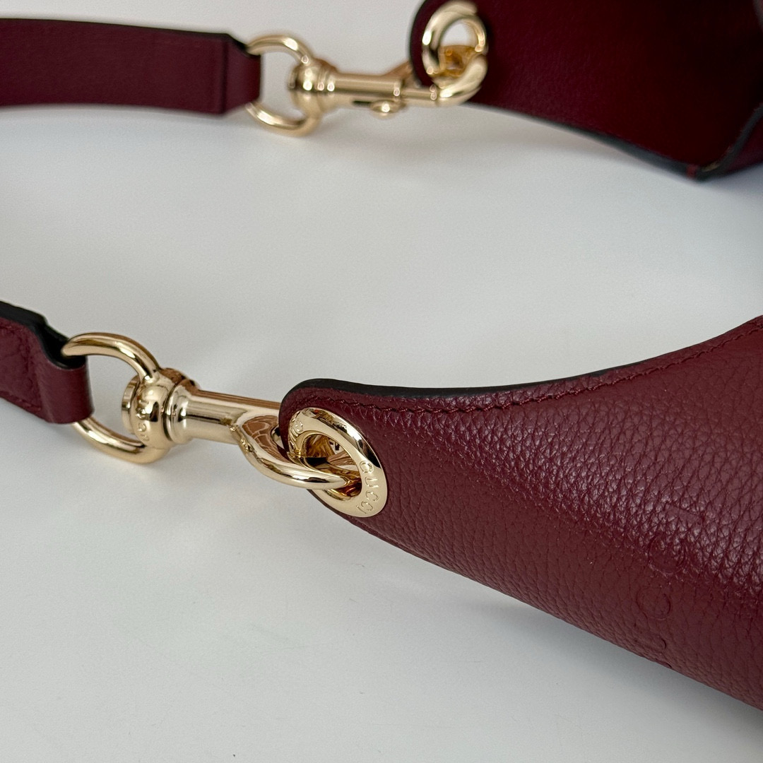 Gucci 구찌 Body 더블 락 라지 와인 레더 숄더백 18