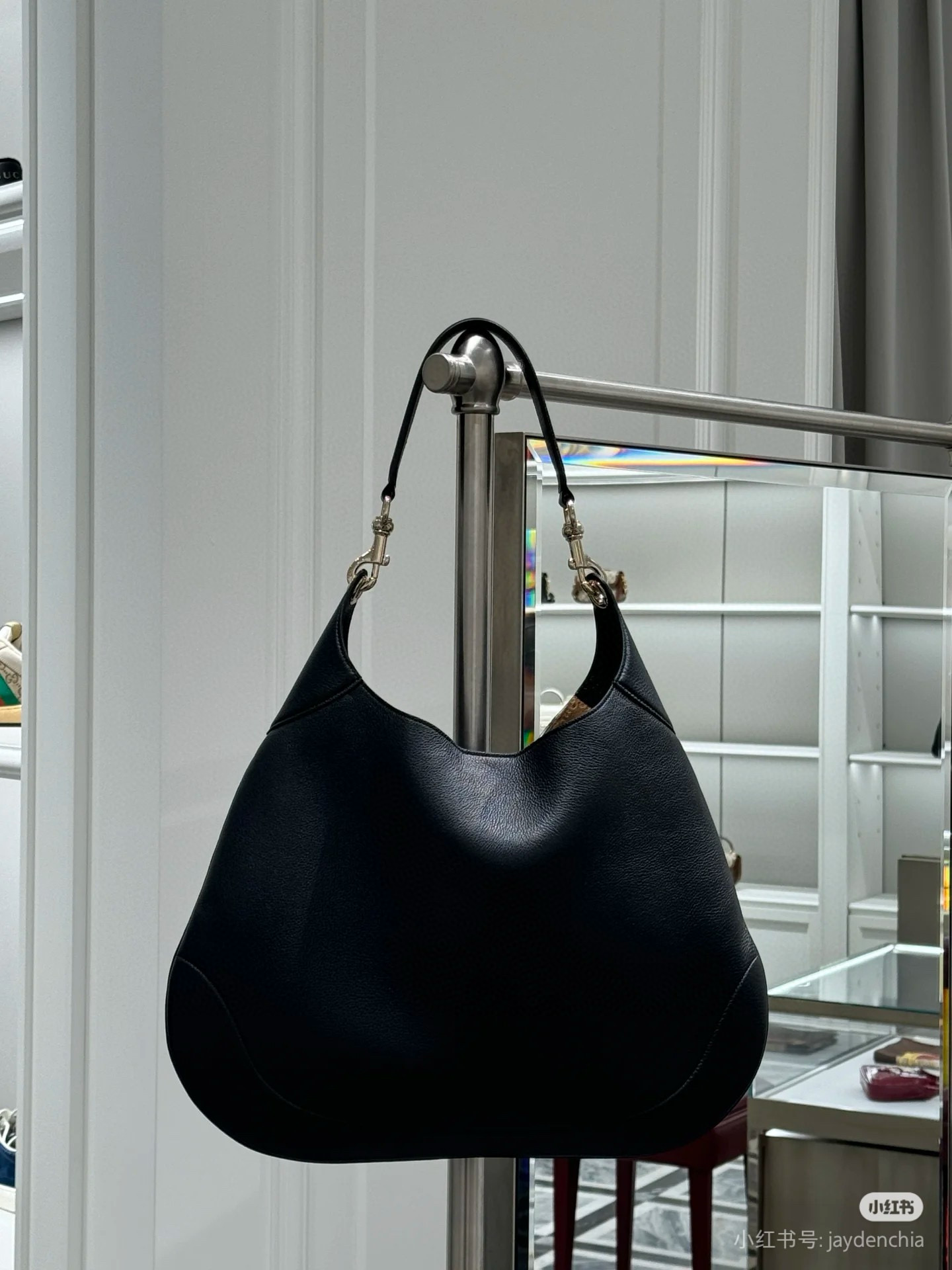 Gucci 구찌 Body 더블 락 라지 숄더백 와인레드 8