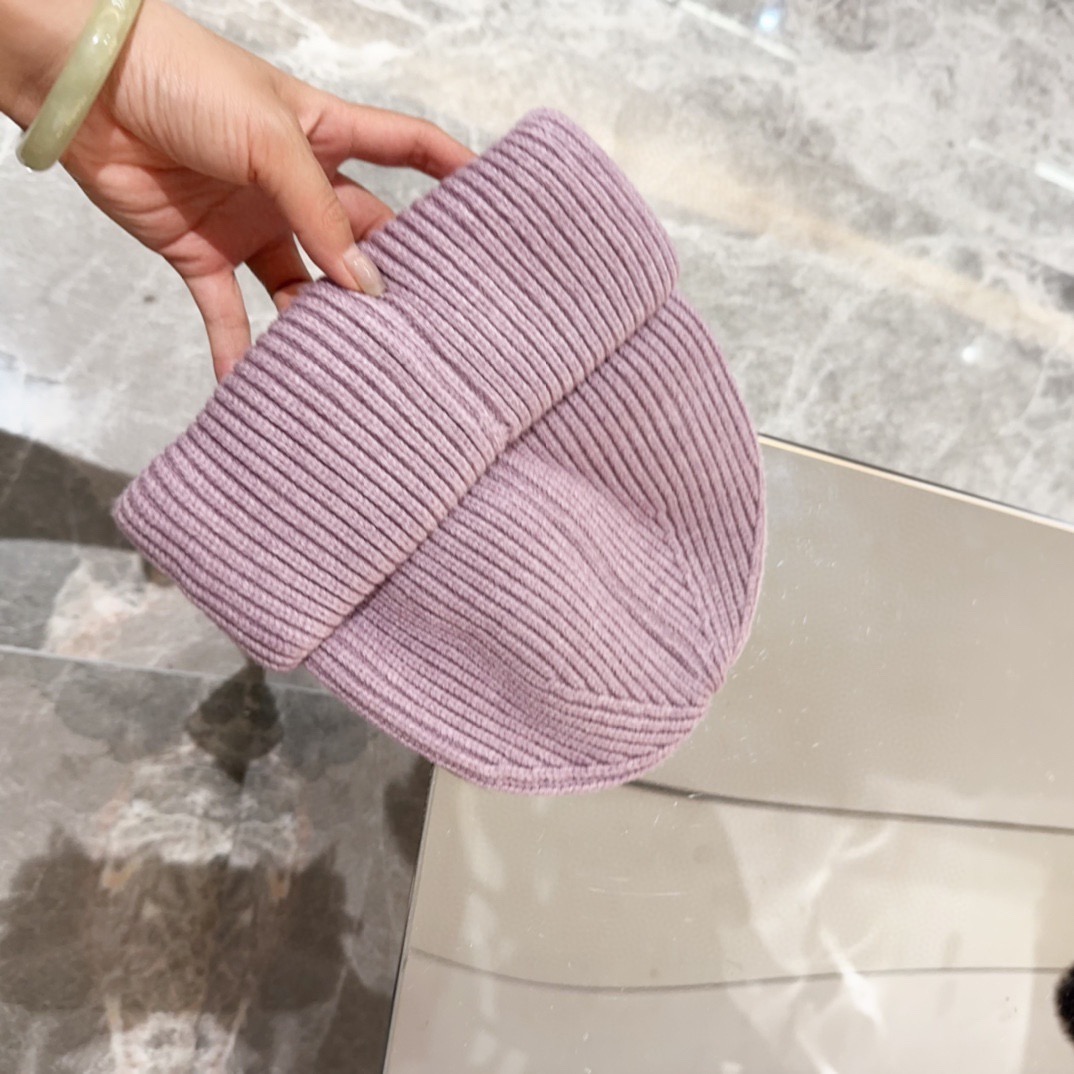 PRADA 프라다 화이트 양모 니트 비니 7