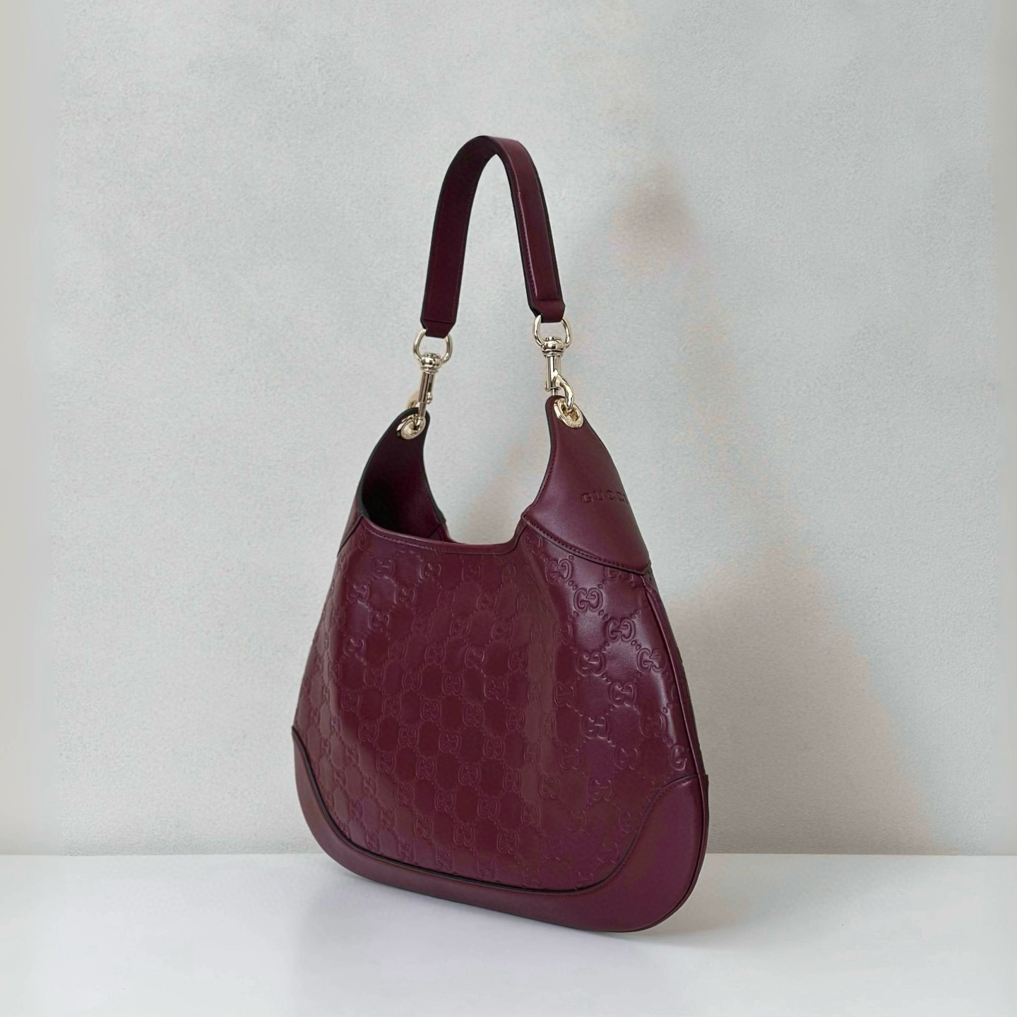 Gucci 구찌 Body 더블 락 라지 숄더백 블랙 GG 엠보스드 레더 15