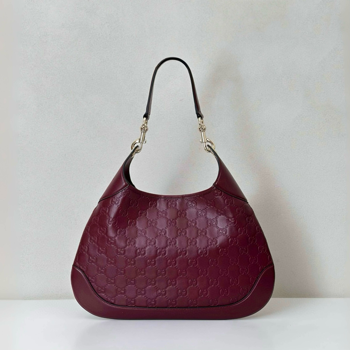 Gucci 구찌 Body 더블 락 라지 숄더백 블랙 GG 엠보스드 레더 16