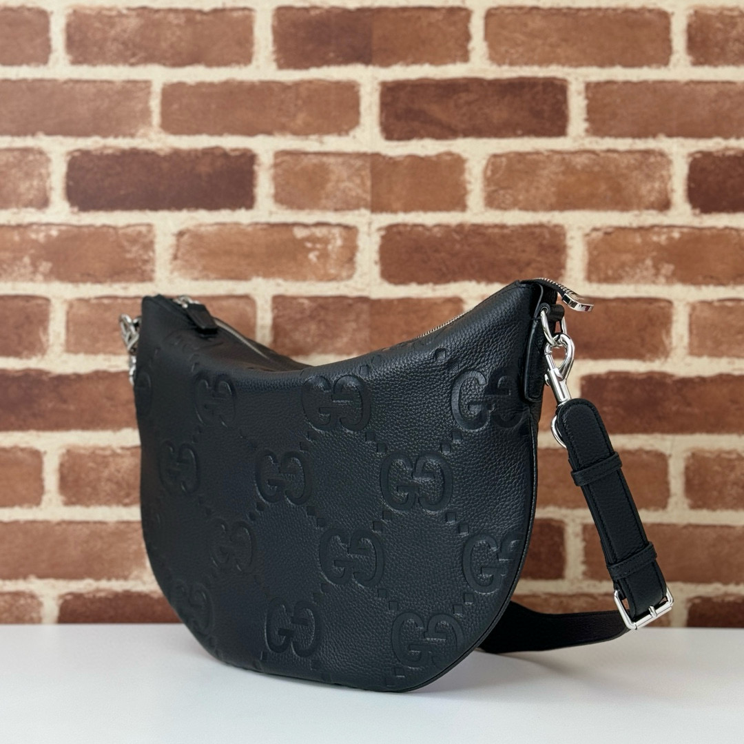 Gucci 구찌 바디 GG 엠보스드 레더 미디엄 숄더백 11