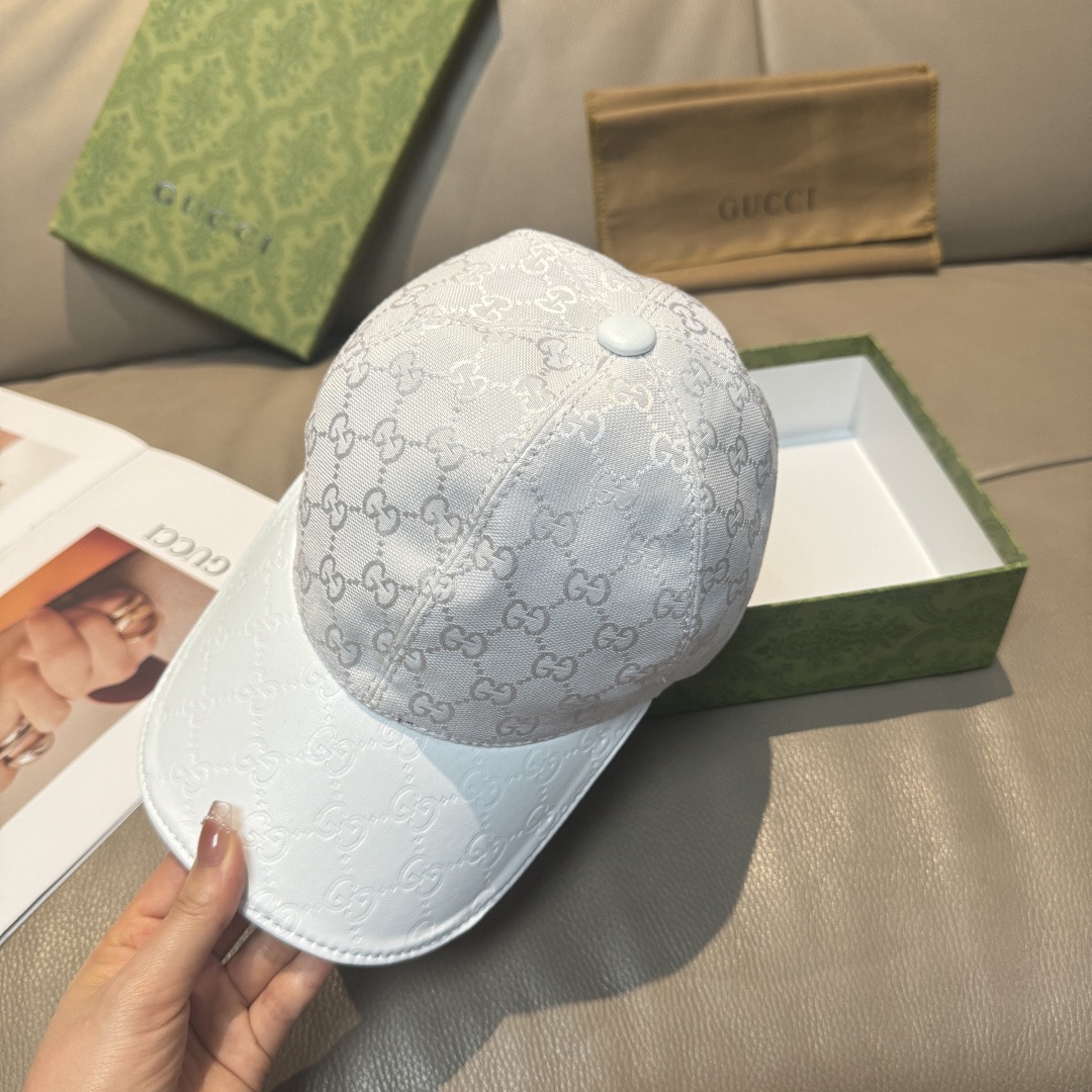 Gucci 구찌 GG 로고 가죽 배색 볼캡 5