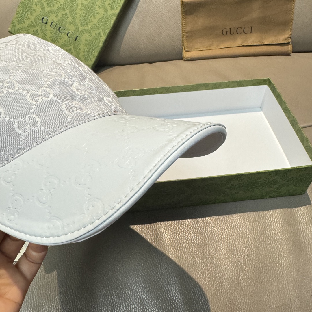 Gucci 구찌 GG 로고 가죽 배색 볼캡 6