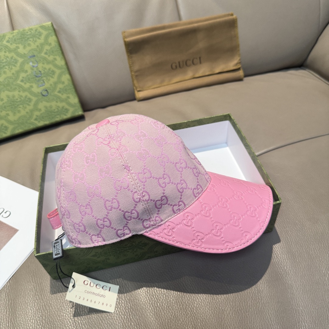 Gucci 구찌 GG 로고 가죽 배색 볼캡 3