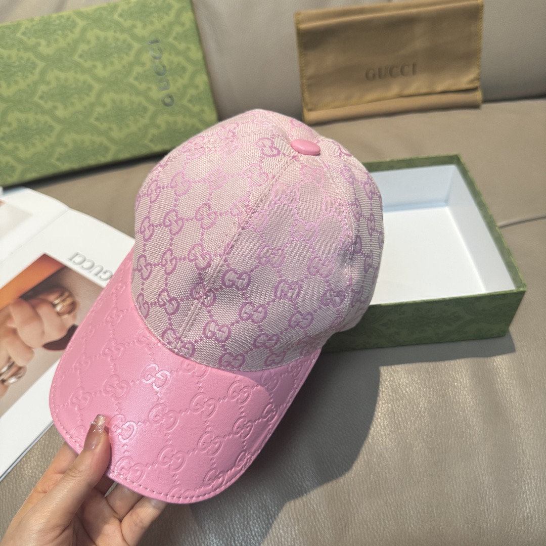 Gucci 구찌 GG 로고 가죽 배색 볼캡 5