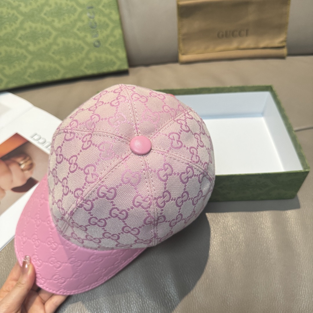 Gucci 구찌 GG 로고 가죽 배색 볼캡 6