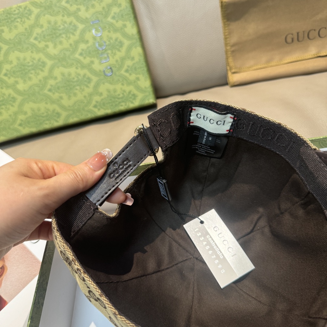 Gucci 구찌 GG 로고 가죽 배색 볼캡 8