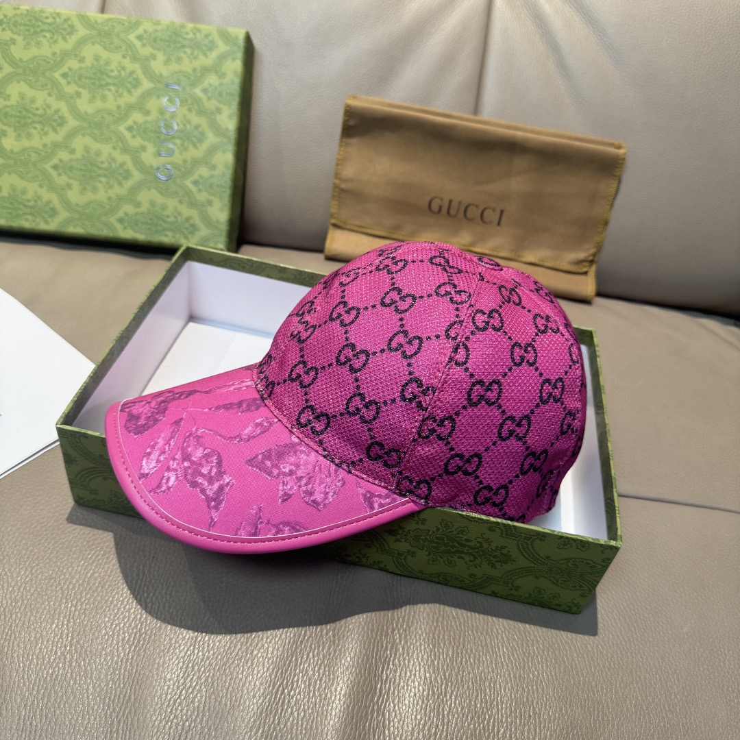 Gucci 구찌 그린 GG 모노그램 버드 프린트 볼캡 2