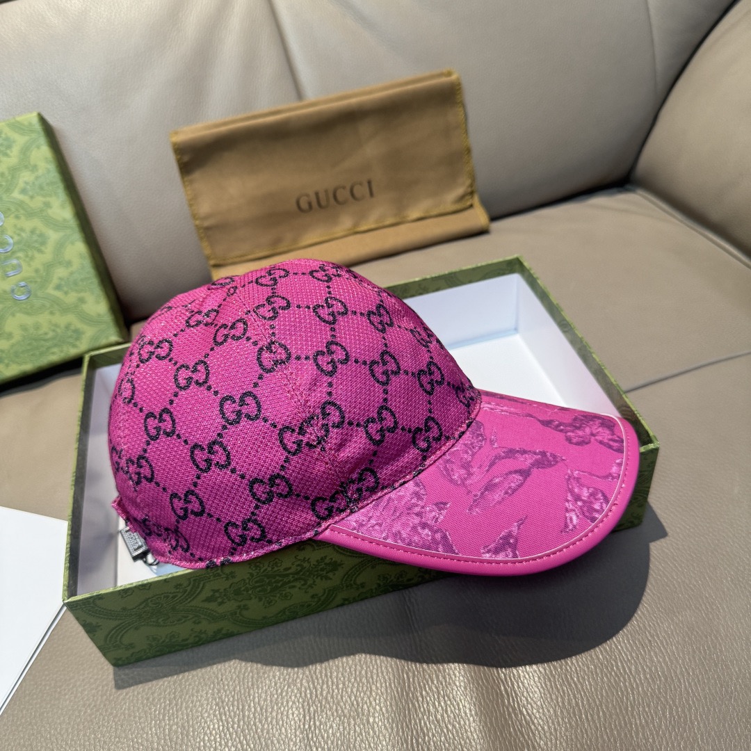 Gucci 구찌 그린 GG 모노그램 버드 프린트 볼캡 3