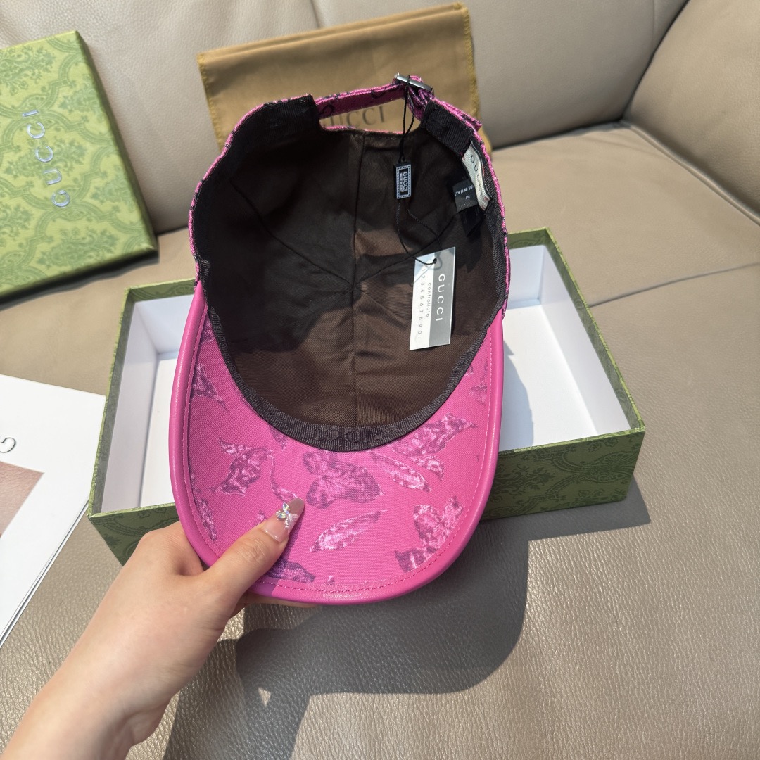 Gucci 구찌 그린 GG 모노그램 버드 프린트 볼캡 7