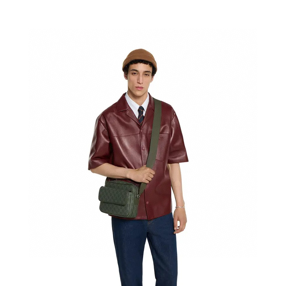 Gucci 구찌 GG 슈프림 그린 스몰 크로스백 2