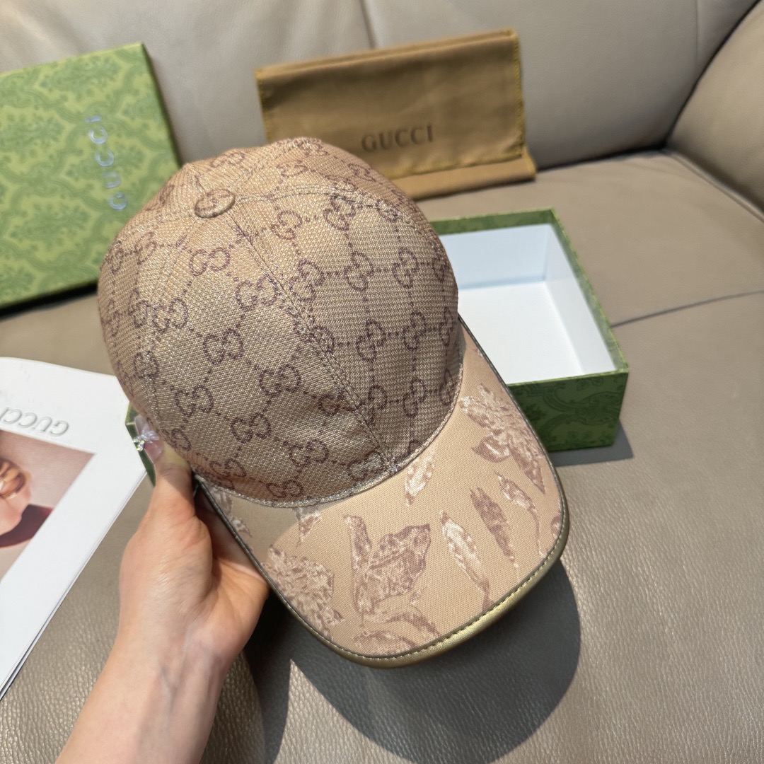 Gucci 구찌 그린 GG 모노그램 버드 프린트 볼캡 3