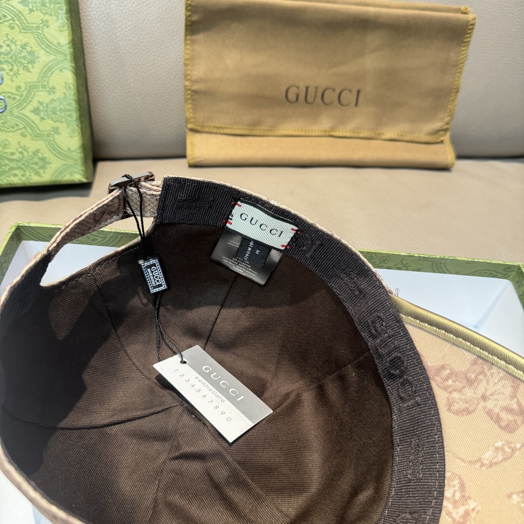 Gucci 구찌 그린 GG 모노그램 버드 프린트 볼캡 7