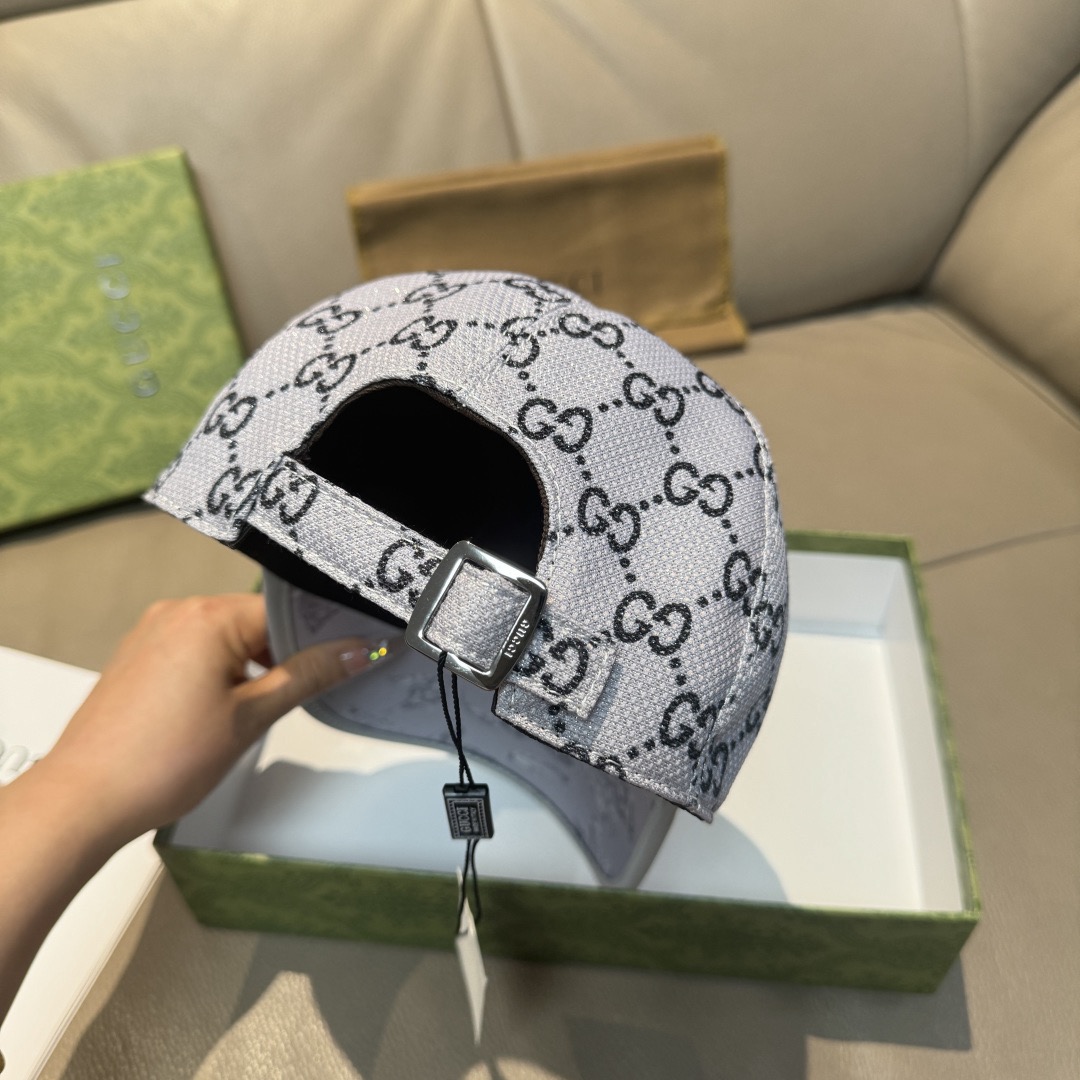 Gucci 구찌 그린 GG 모노그램 버드 프린트 볼캡 8