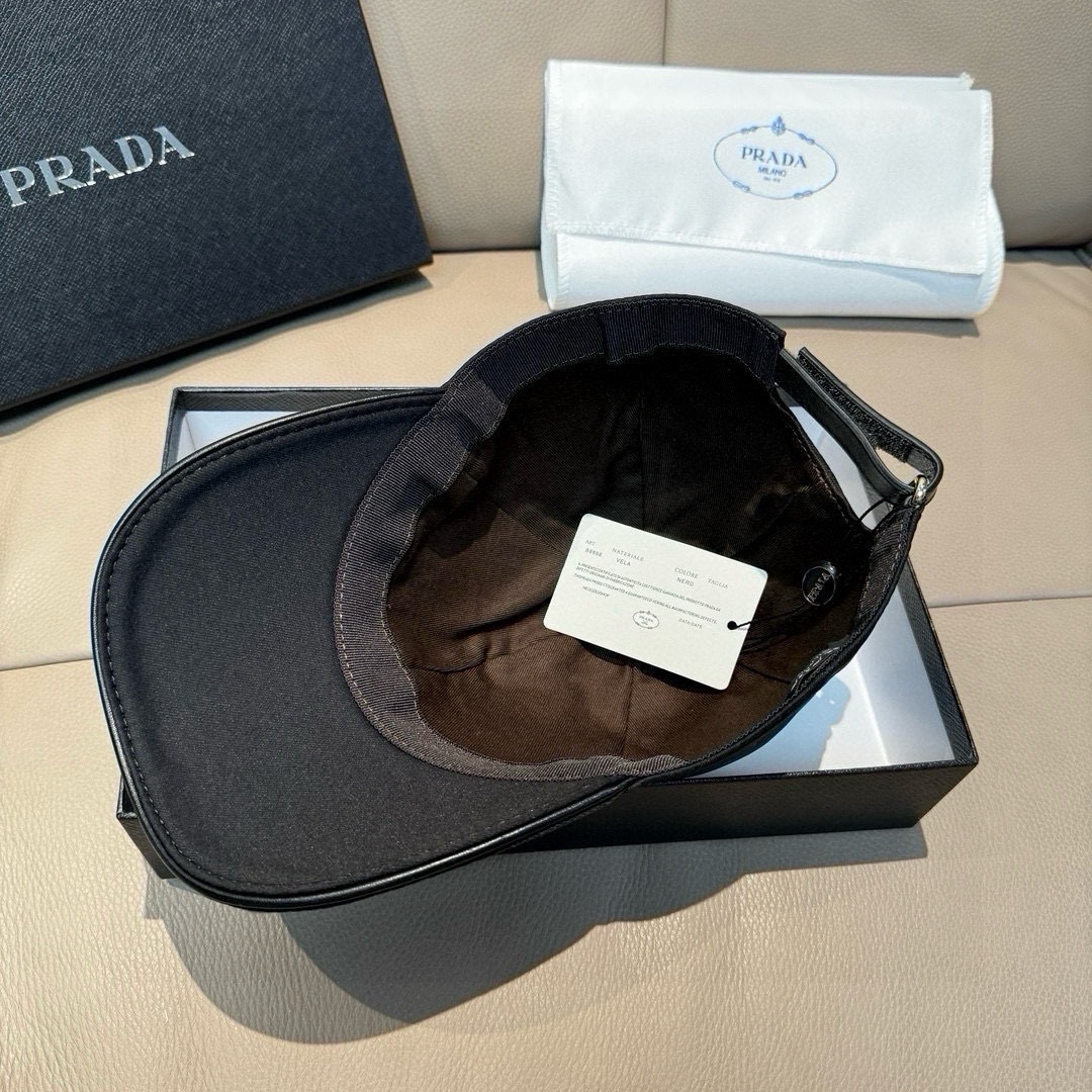 Prada 프라다 로고 자수 베이스볼 캡 9
