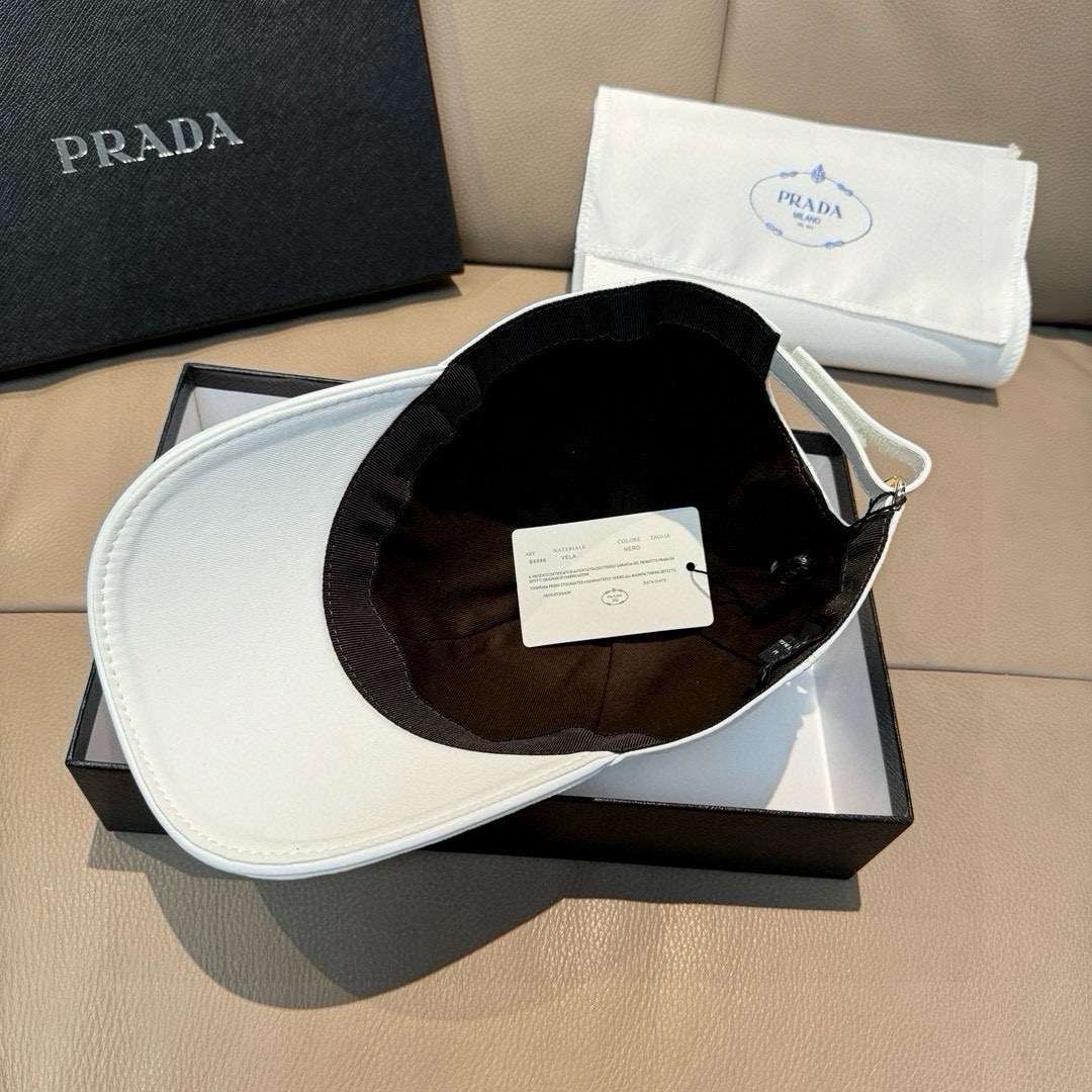 Prada 프라다 로고 자수 베이스볼 캡 8