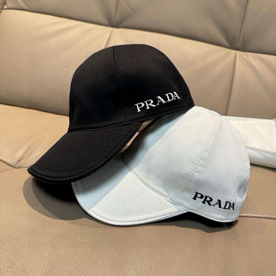 Prada 프라다 로고 자수 베이스볼 캡 9