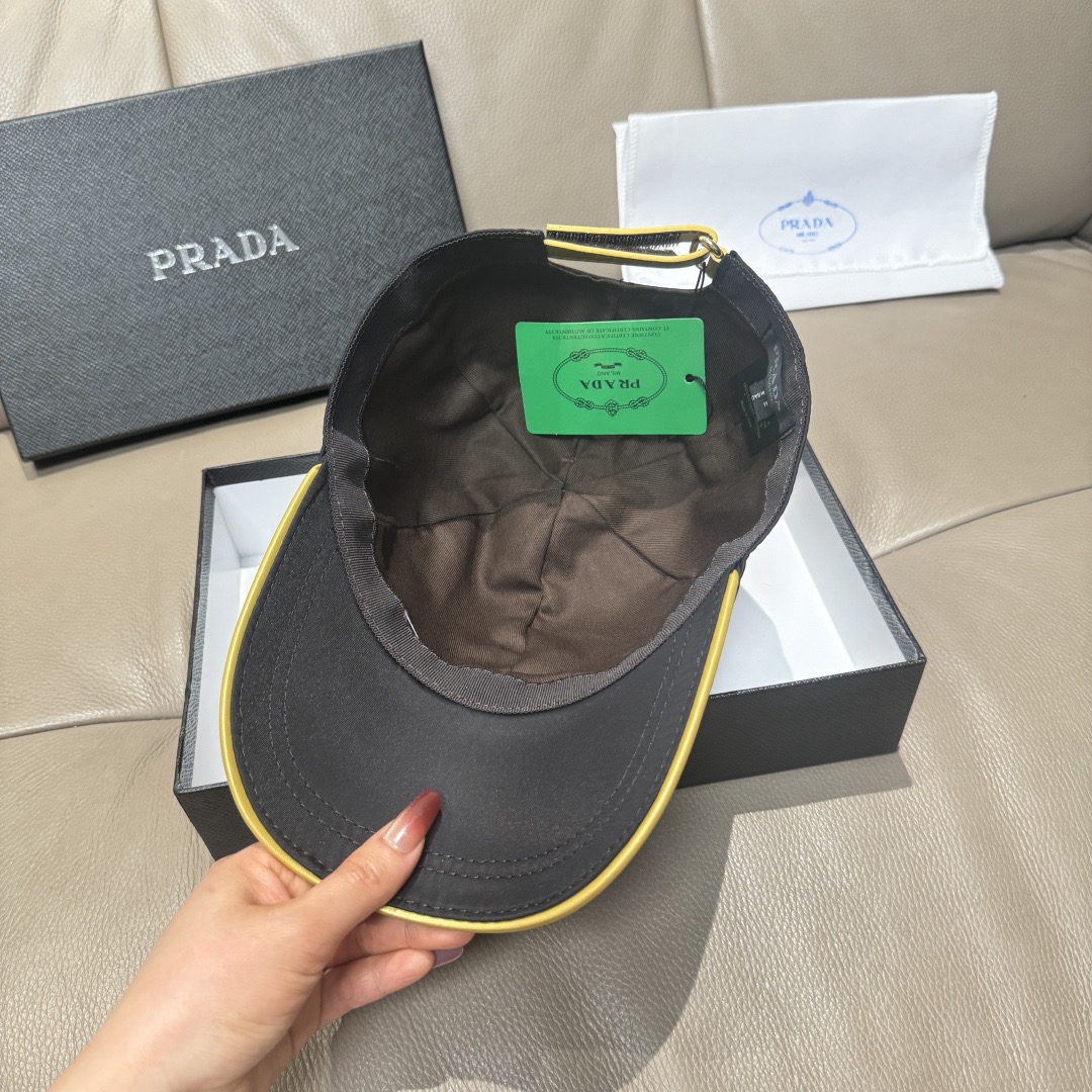 Prada 프라다 로고 자수 베이스볼 캡 7