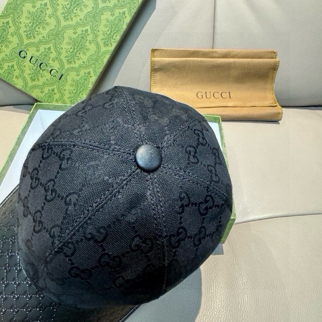 Gucci 구찌 GG 로고 가죽 배색 볼캡 6