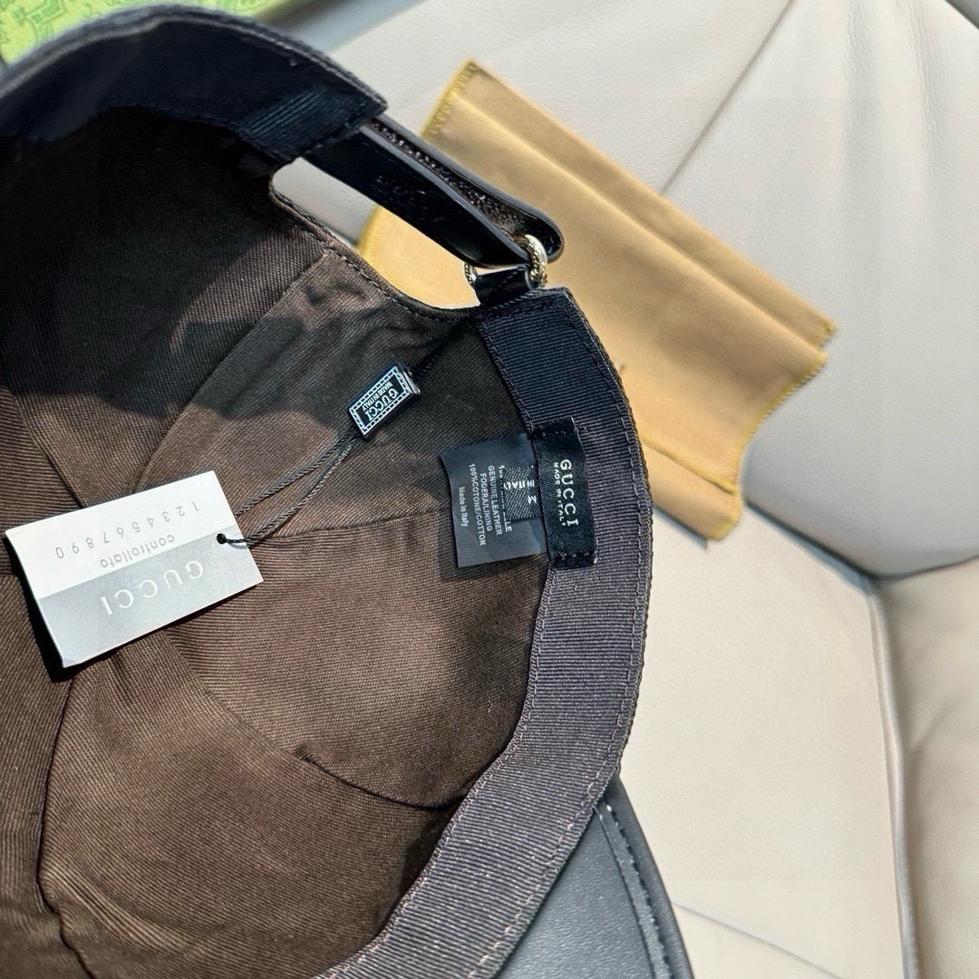 Gucci 구찌 GG 로고 가죽 배색 볼캡 8