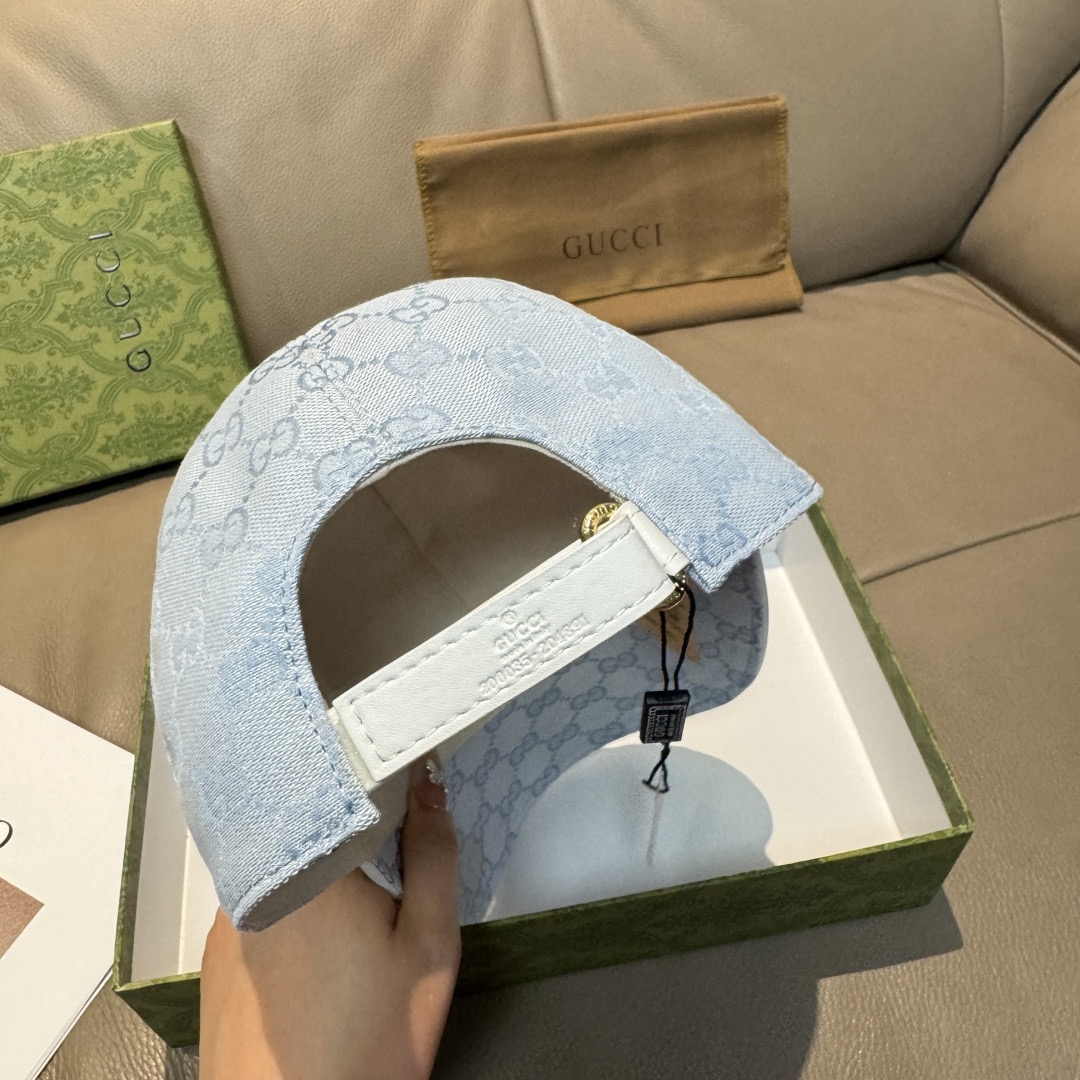 Gucci 구찌 GG 로고 라이트 블루 볼캡 8