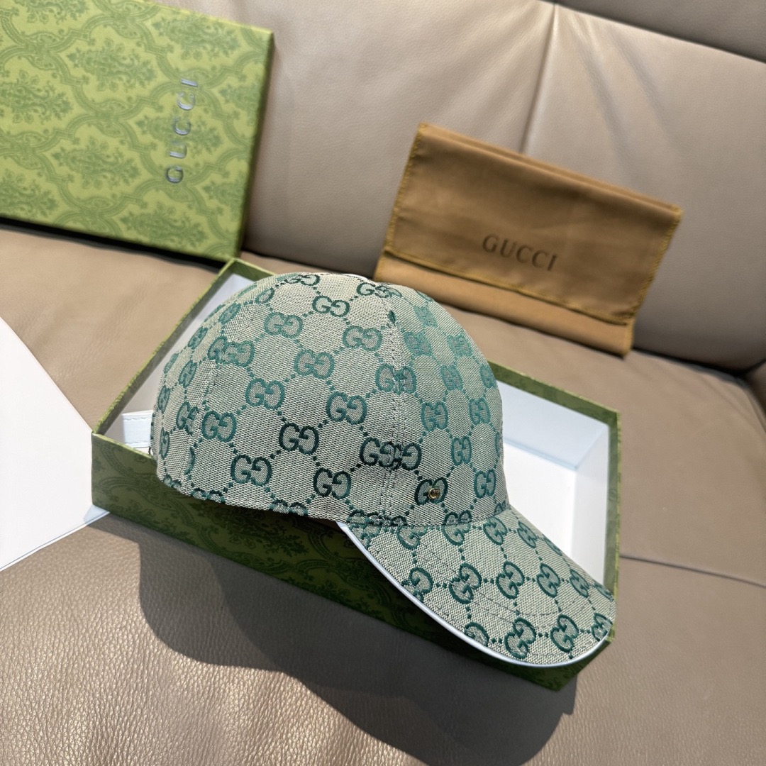 Gucci 구찌 GG 로고 라이트 블루 볼캡 2