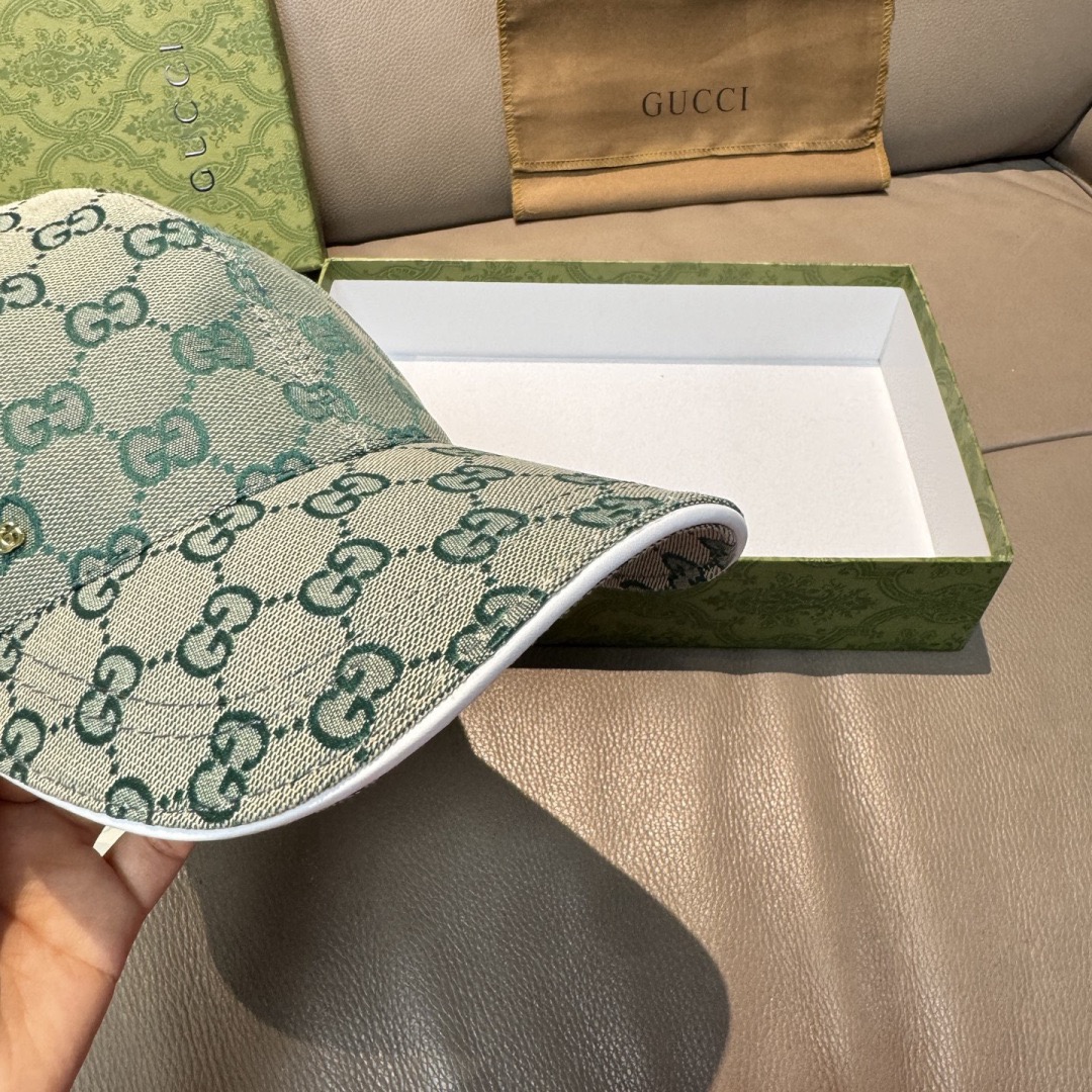 Gucci 구찌 GG 로고 라이트 블루 볼캡 5