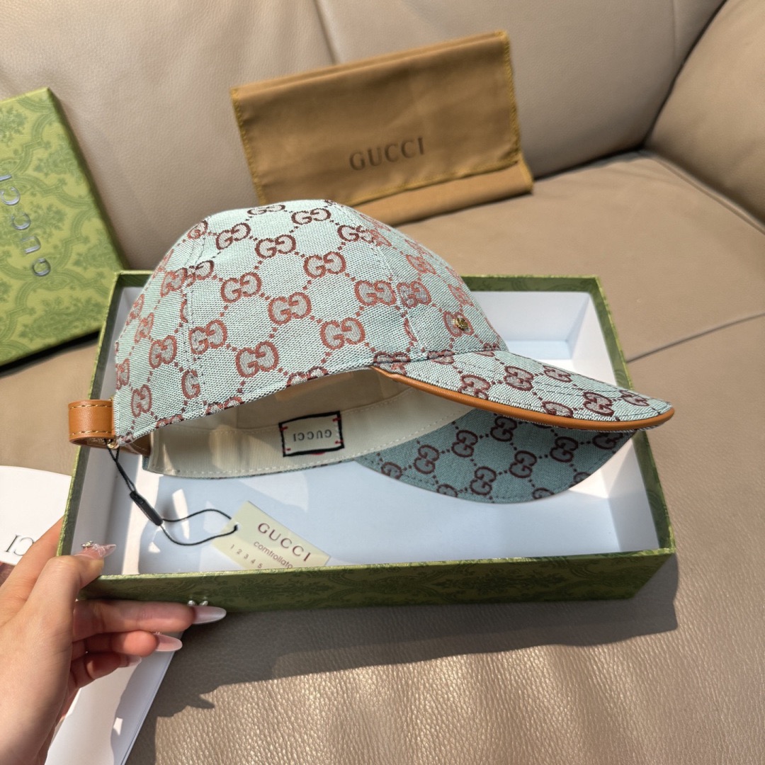Gucci 구찌 GG 로고 라이트 블루 볼캡 4