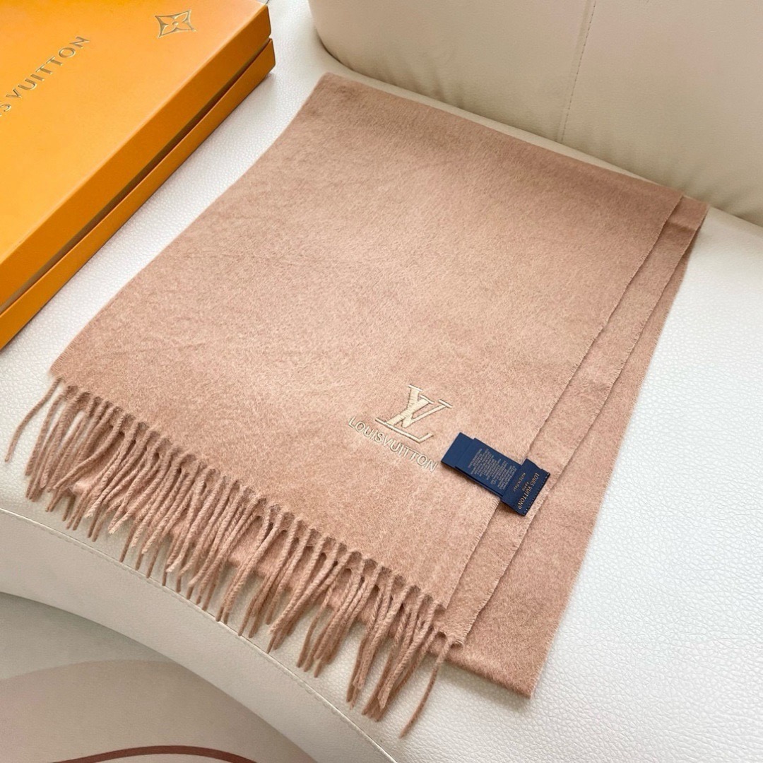 Louis Vuitton 루이비통 로고 캐시미어 머플러 베이지 3