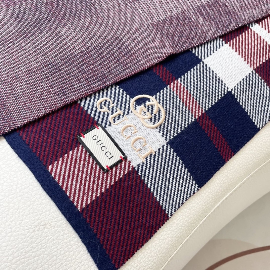 GUCCI 구찌 체크 울 머플러 10