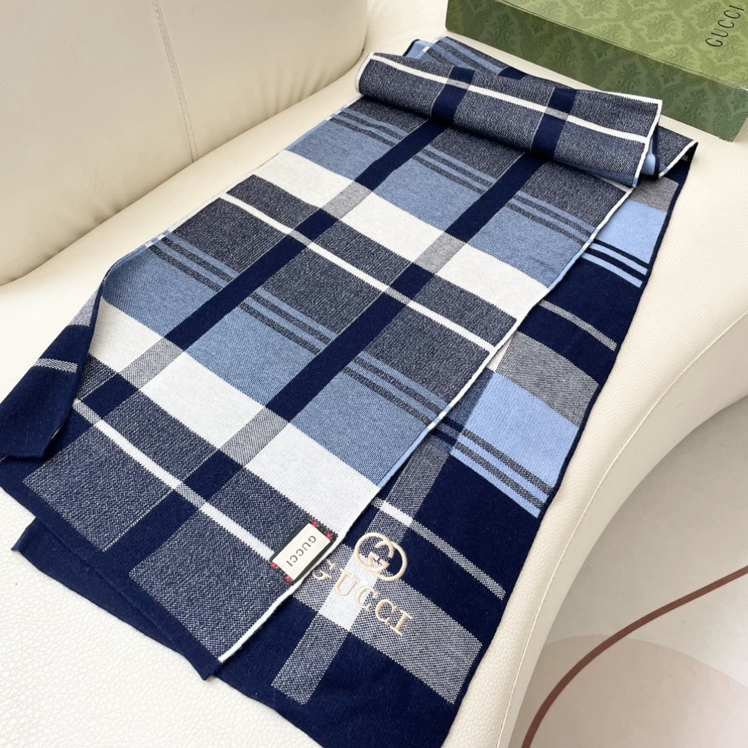 GUCCI 구찌 체크 울 머플러 7