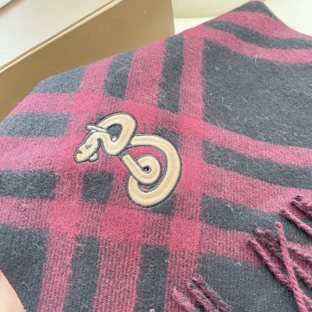 Burberry 버버리 체크 스네이크 로고 울 머플러 10