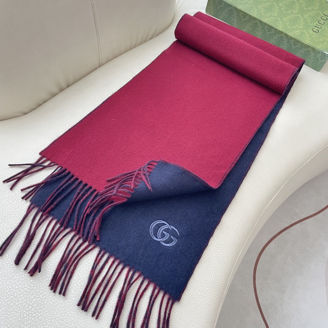 Gucci 구찌 GG 로고 양면 울 머플러 8