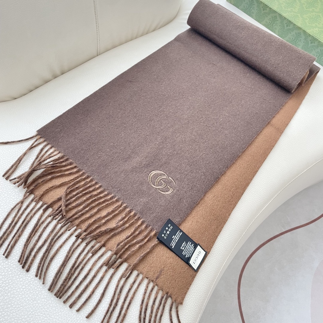 Gucci 구찌 GG 로고 양면 울 머플러 6