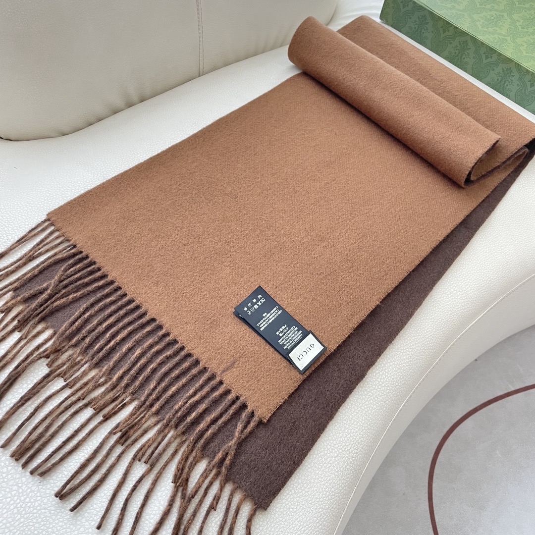 Gucci 구찌 GG 로고 양면 울 머플러 7