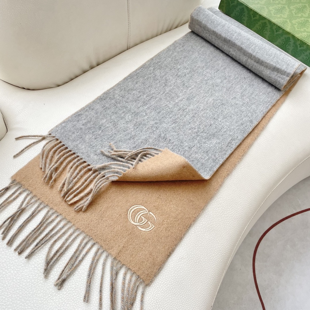 Gucci 구찌 GG 로고 양면 울 머플러 6