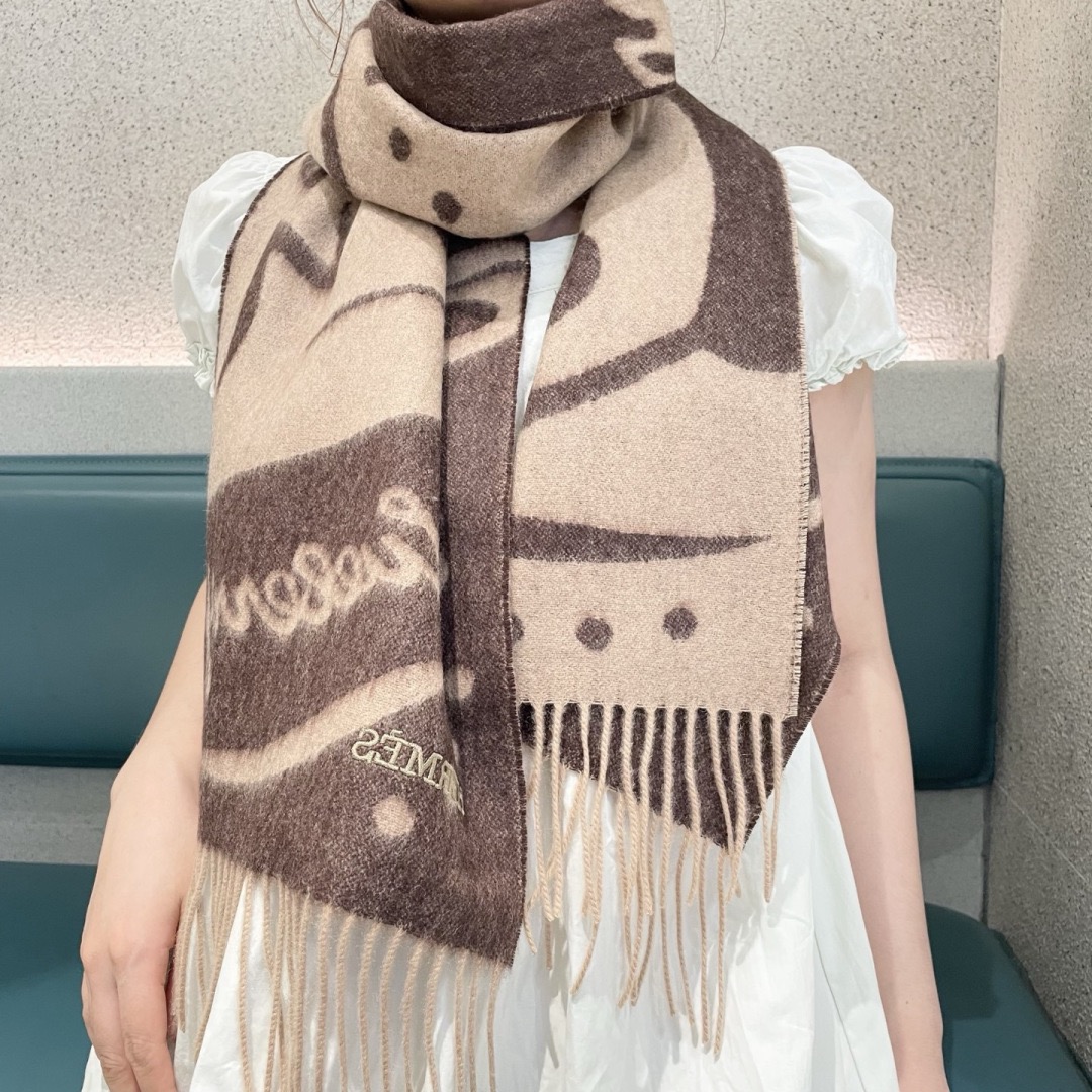 HERMES 에르메스 남녀 공용 양모 머플러 [품절] 1
