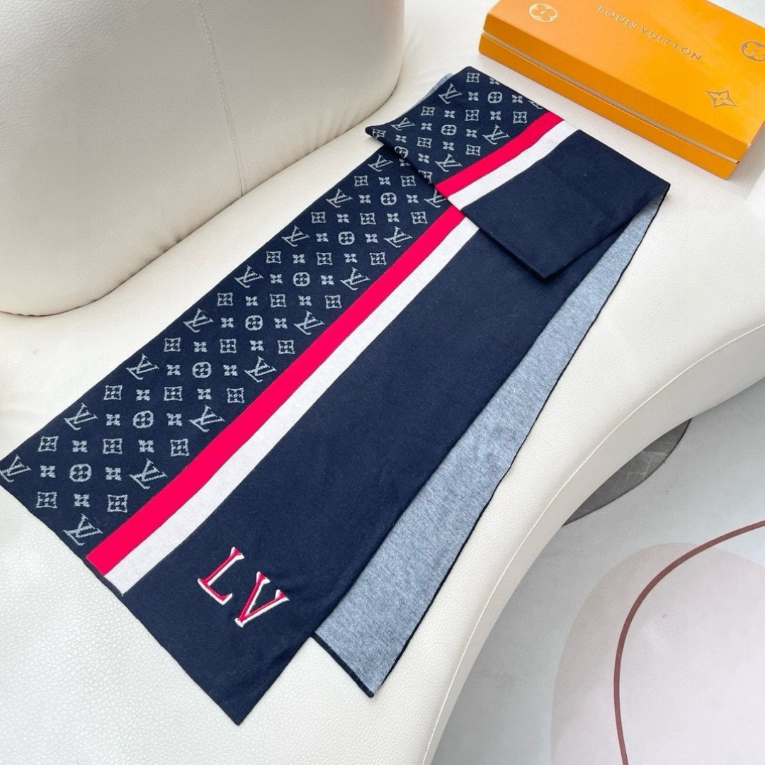 Louis Vuitton 루이비통 모노그램 스트라이프 울 머플러 6