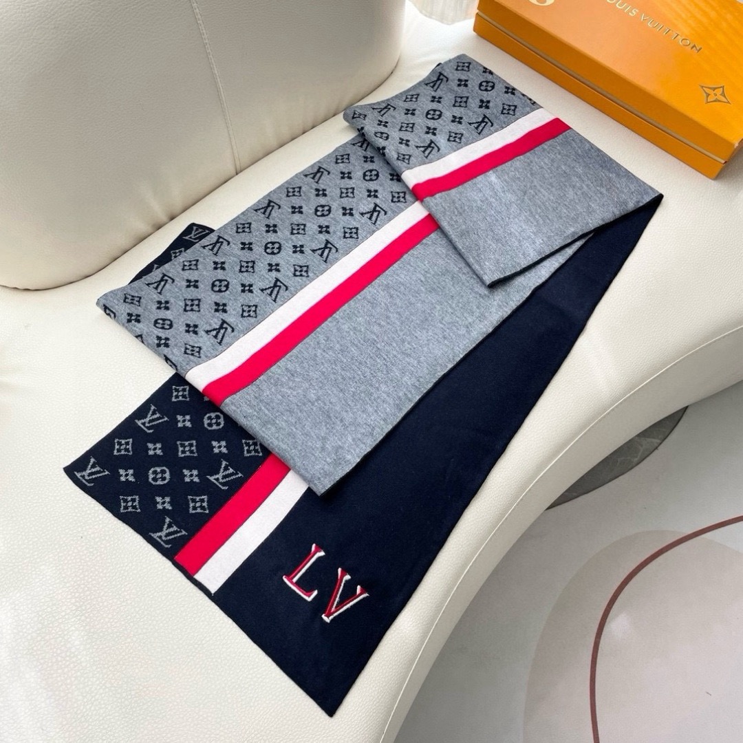 Louis Vuitton 루이비통 모노그램 스트라이프 울 머플러 8