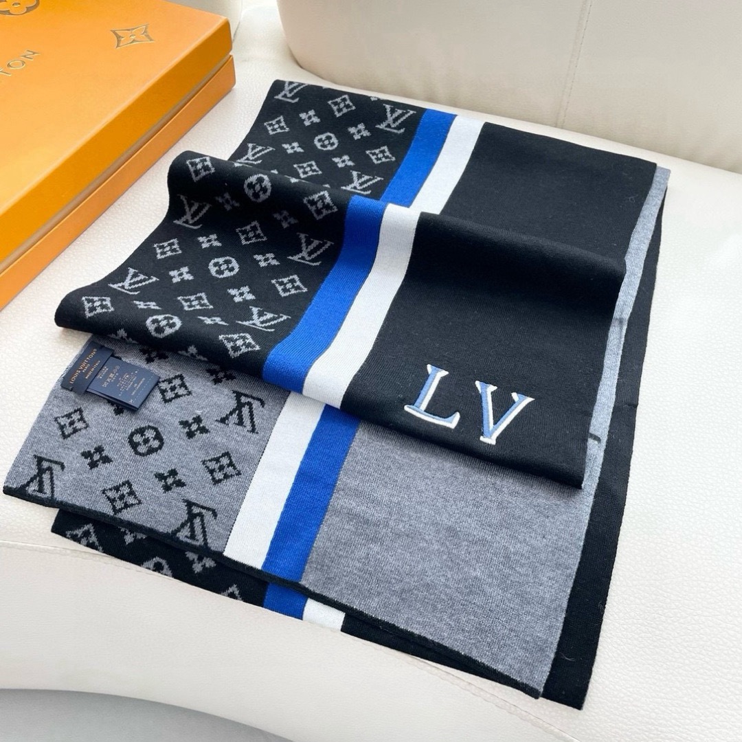 Louis Vuitton 루이비통 모노그램 스트라이프 울 머플러 4