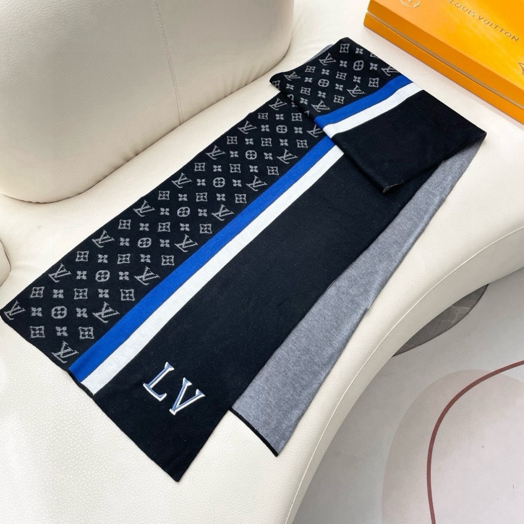 Louis Vuitton 루이비통 모노그램 스트라이프 울 머플러 5