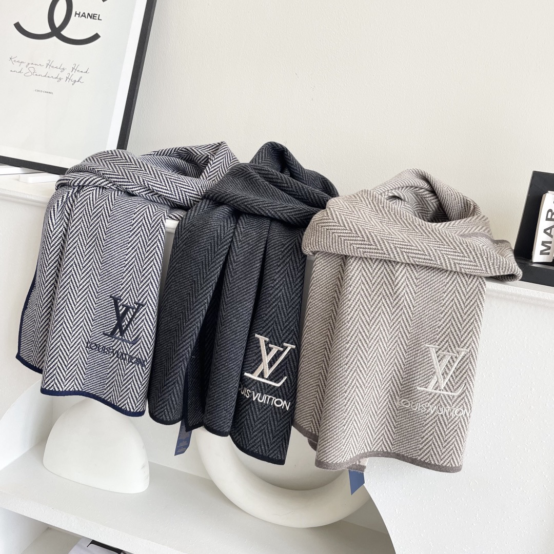Louis Vuitton 루이비통 헤링본 울 머플러 3