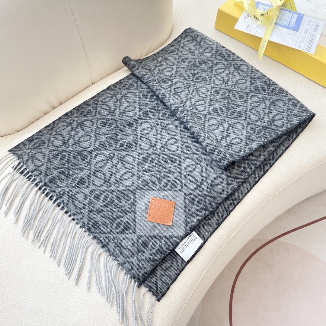 Loewe 로에베 아나그램 울 머플러 롱 스카프 7