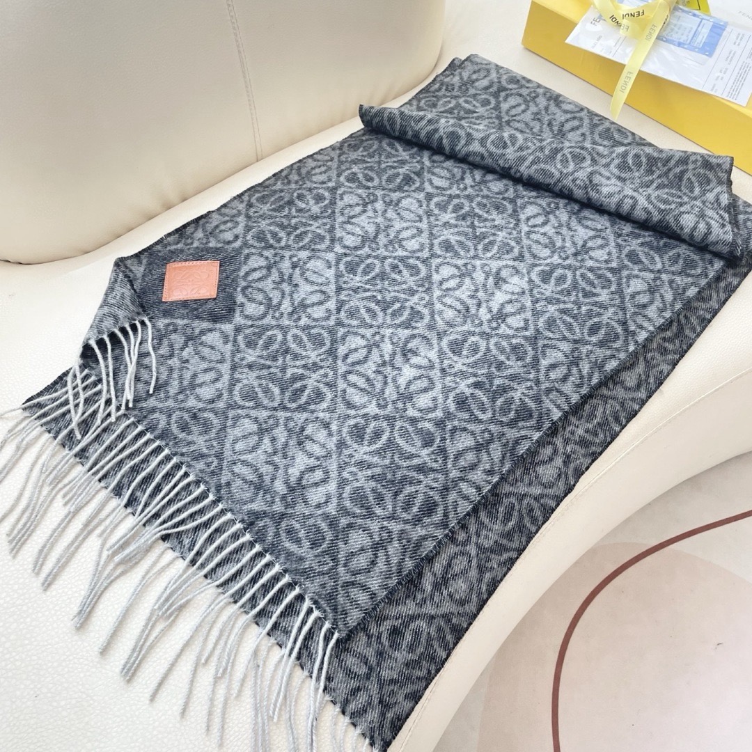 Loewe 로에베 아나그램 울 머플러 롱 스카프 8