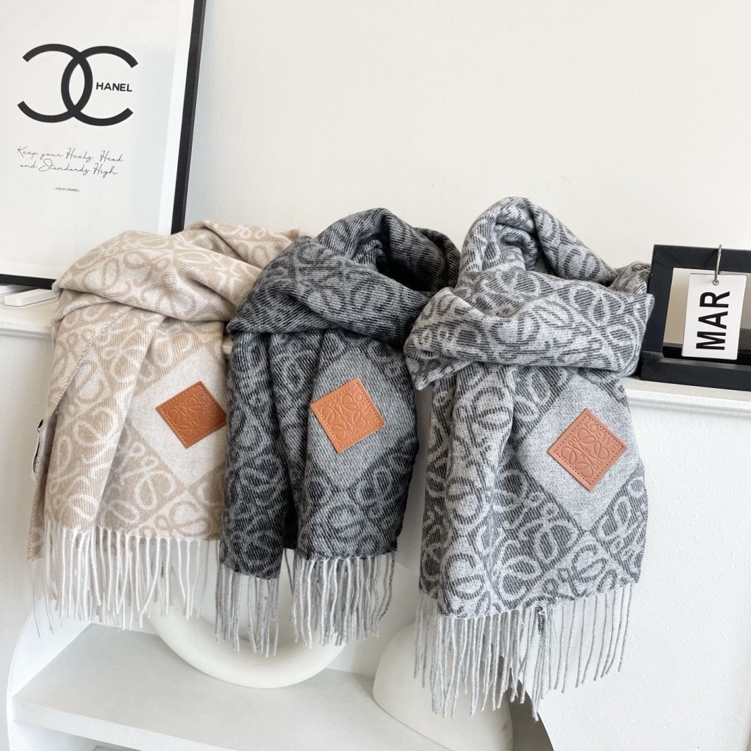 Loewe 로에베 아나그램 울 머플러 롱 스카프 3